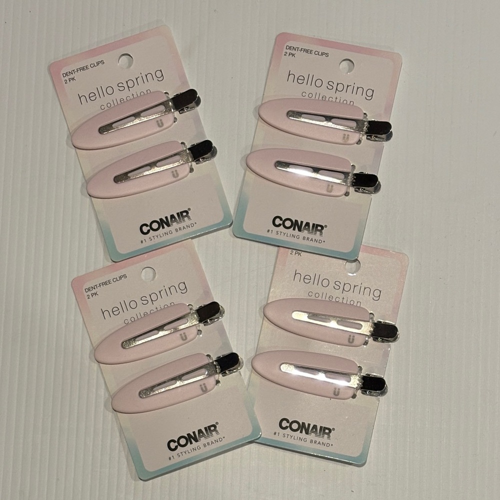 Conair Dent Free Pink Hair Clips Sets